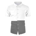 thumbnail image 2 of Vedolay Mens' Short Set Mens Short Sets 2 Piece Outfits Summer Shirt and Shorts Set Beach Tracksuit,Blue S, 2 of 5