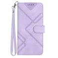 thumbnail image 2 of Compatible with Samsung Galaxy A16 5G Vintage Wallet Case, with Wrist Strap PU Leather Flip Card Slots Holder Kickstand Magnetic Closure Phone Case Cover for A16 5G for Women Men, Purple, 2 of 10