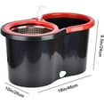 thumbnail image 2 of Spin Mop and Bucket Set, 360° Spin Mop and Bucket with Wringer Set and 3 Microfiber Mop Replacement Heads Refills, 61" Stainless Steel Extended Handle Spinning Mop Bucket System for Floor Cleaning, 2 of 7