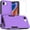 Purple, variant on TJS Phone Case for iPhone 17e / iPhone 16e, with Tempered Glass Screen Protector, Heavy Duty Rugged Shockproof Full Body Protection Cover (Black)