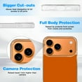 thumbnail image 6 of Case For Apple iPhone Air / 17 Pro / 17 Pro Max Series Case, Slim Thin Transparent Flexible Clear TPU Shockproof Phone Case For iPhone 17 Series, Burnt Orange, 6 of 6