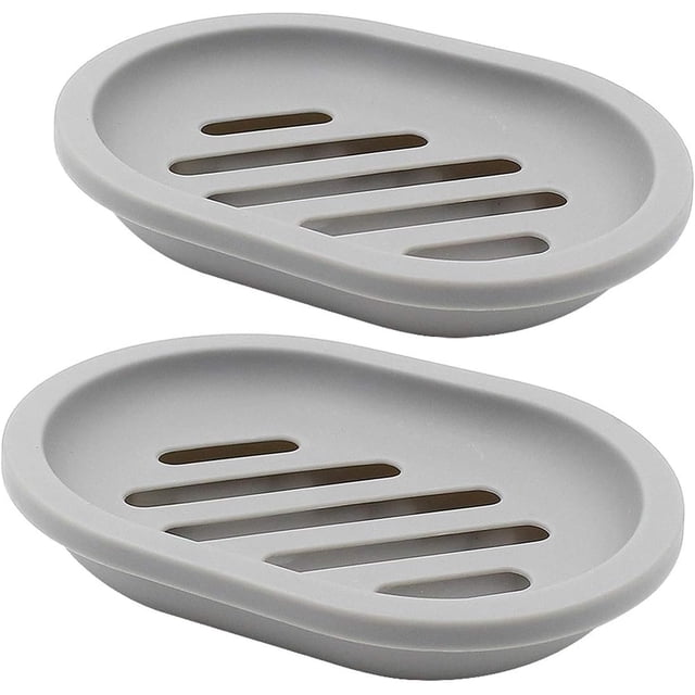 jaboneras para baño, Paquete de 2 jaboneras con Drenaje, Soporte para jabón, Protector de jabón, fácil Limpieza