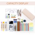 thumbnail image 7 of Large Capacity Pencil Case with 3 Compartments, Double‑Open & Four‑Open Design, Portable Pen Pouch for Students, Teens and Adults, 7 of 7