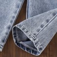 thumbnail image 5 of TOWED22 Toddler Baby Girl Clothes Fall Winter Baby Girl 2 Piece Outfit Floral Crewneck Sweatshirt Bell Bottom Jeans Pants Set,9-12 M, 5 of 9