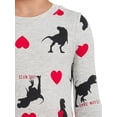 thumbnail image 4 of Wonder Nation Boys Valentine's Day Long Sleeve Tight-Fit Pajama Set, 2-Piece, Sizes 4-10, 4 of 5