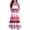 Purple, variant on Fesfesfes Fashion Girls Color Striped Dress Size 6-12 Years Short Sleeves Round Neck Casual Dress