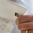 thumbnail image 2 of Kiss the Cook Square Cufflink Set - Silver or Gold, 2 of 5