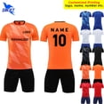 thumbnail image 2 of 2 Pcs Men Football Jerseys Set Personalized Custom Print Boy Soccer Uniform Training Suit Team Sports Short Sleeve Tracksuit, 2 of 5