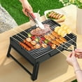 thumbnail image 3 of DAZLUTE Folding Portable BBQ Charcoal Grill, Stainless Steel Small Charcoal Grill, BBQ Grill for Outdoor Backyard Camping Picnics Beach, 3 of 10