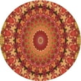 thumbnail image 1 of Ahgly Company Indoor Round Patterned Love Red Area Rugs, 4' Round, 1 of 6