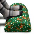 thumbnail image 3 of Green Xmas Foot Rest, Ornamental Cartoon Winter Deer Heads Pattern and Snowflake Dots, Non-Slip Backing Ergonomic Memory Foam Leg Support for Office, Vermilion Amber and White, by Ambesonne, 3 of 5