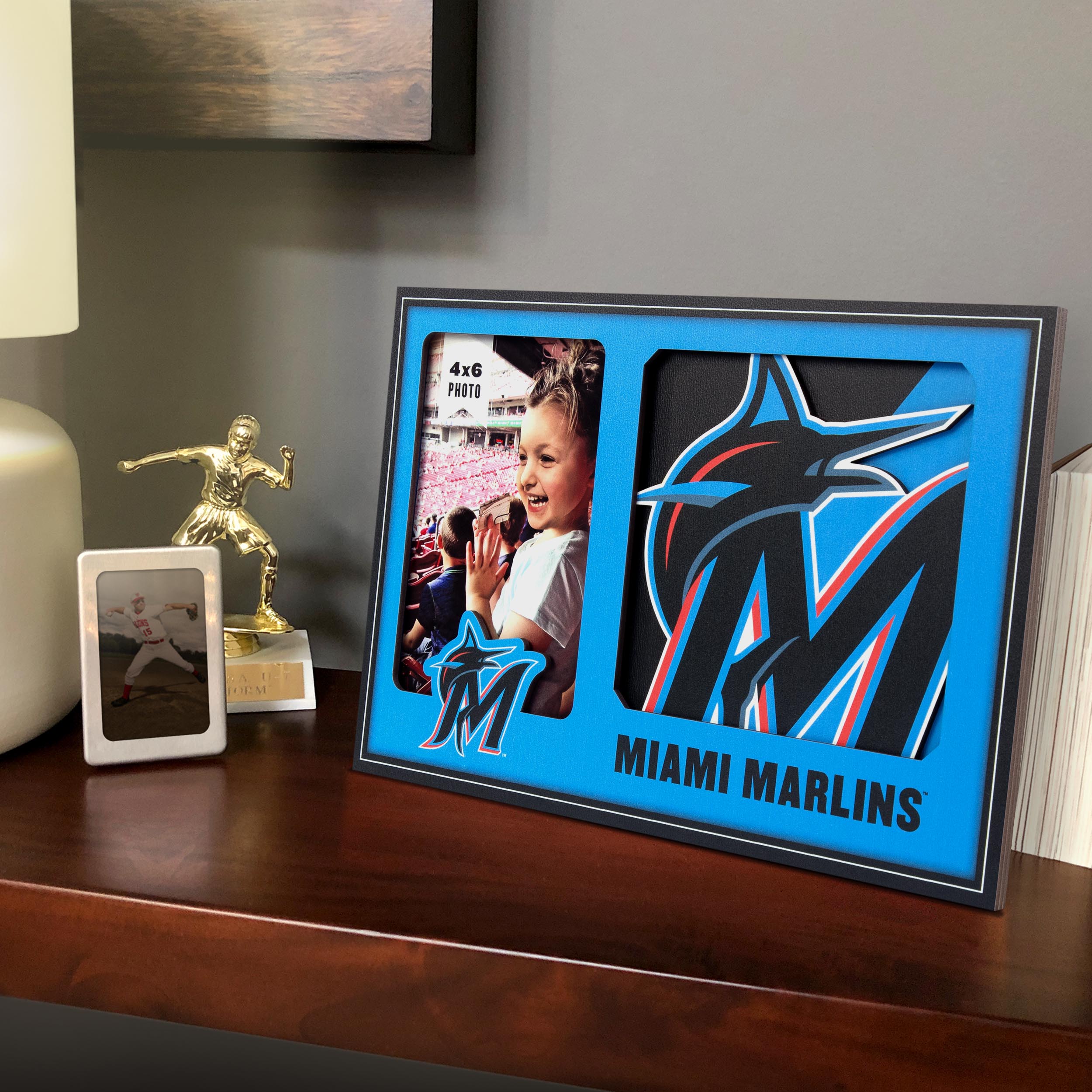 Miami Marlins 3D Logo Picture Frame