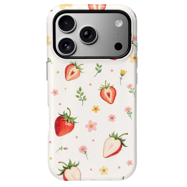 SKLYDDI Funda para iPhone 13 Pro Max con Diseño de Fresas Florales