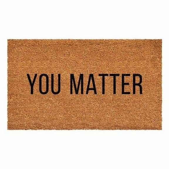 Calloway Mills 109941224 12 x 24 in. You Matter Rectangular Doormat, Black & Natural
