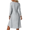thumbnail image 5 of Awdenio Dresses for Women Fall Long Sleeve Midi DressCrewneck Swing Flowy A Line Dresses Casual Everyday Date Nights Wear, 5 of 7