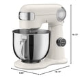 thumbnail image 4 of Cuisinart SMD-50CRM Precision Pro 5.5-Quart Digital Stand Mixer with 12-Speeds, 3 Preprogrammed Food Prep Settings, Mixing Bowl, Chef's Whisk, Flat Mixing Paddle, Dough Hook, and Splash Guard, Cream, 4 of 4