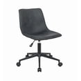 thumbnail image 1 of Grey Office Chair With Padded PU, Armless Chair, Office chair., 1 of 3