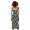 thumbnail image 2 of Mardi Gras Zigzag Pattern Print Slim Fit Midi Cami Dress, Mardi Gras Fashion Summer Maxi Sexy Casual Dress For Women, 2 of 4