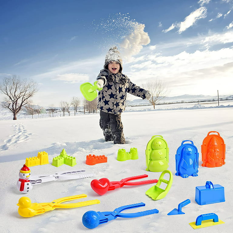 Fun Little Toys Snowball Maker Toys, Snow Molds for Kids Outdoor Winter  Snow Toys Kit Duck Snowball Maker Tool 21 PCS Snowball Shape Maker with  Animal Molds Penguin Snow Mold Tools with