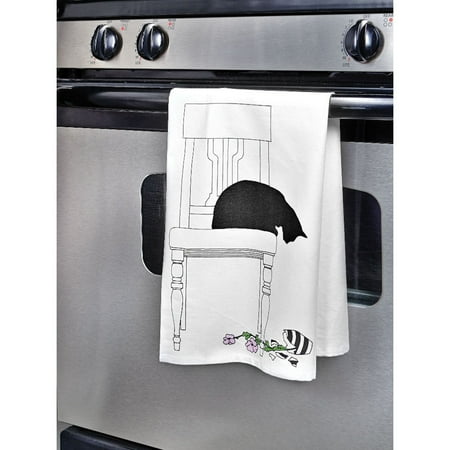 Cat Dish Towels - Black Cat Kitchen Towel - Cotton Bar Tea Towel Kitchen Linen
