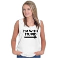 thumbnail image 4 of I'm With Stupid Best Friend BFF Goals Tank Top T Shirts Men Women Brisco Brands S, 4 of 5