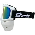 thumbnail image 2 of Birdz Lunettes Skylark Masque de Moto en TPU Blanc et Lunettes de Protection Détachables avec Verres Miroir ReflecTech Rouges, 2 of 5