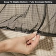 thumbnail image 3 of Black Mosquito Net for Single to King Beds – Conical Canopy with 2 Openings or Fully Enclosed Design – Includes Hanging Kit & Carry Bag, 3 of 6