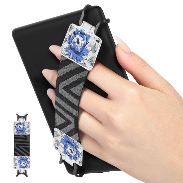 Correa de mano MoKo Security para lectores electrónicos Kindle de 6 a 8 pulgadas, blanco y azul