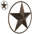 thumbnail image 7 of 12" Metal Barn Star Twisted Rope Ring Rustic Texas Lone Star Dark Brown Western Home Wall Decor, 7 of 7