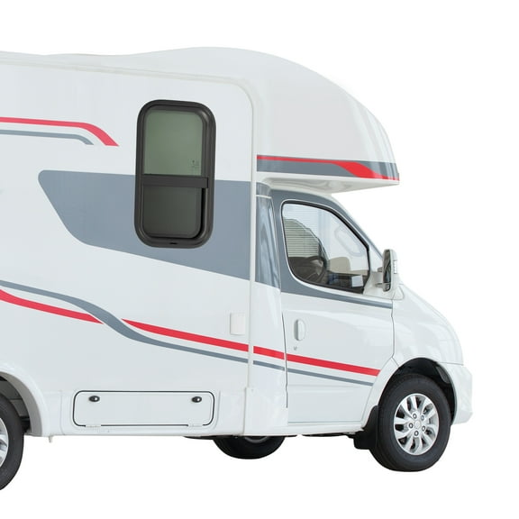 User-Friendly RV Window – Simple Push and Pull Operation, Black Aluminum Frame