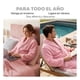 thumbnail image 5 of Bata de Baño Suave, Absorbente y de Secado Rápido, Unisex Real Textil (Rosa, Unitalla), 5 of 9