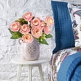 thumbnail image 7 of Artificial Silk Rose with Vase Flowers Bouquet for Wedding Home Centerpiece Table Decor, 7 of 7