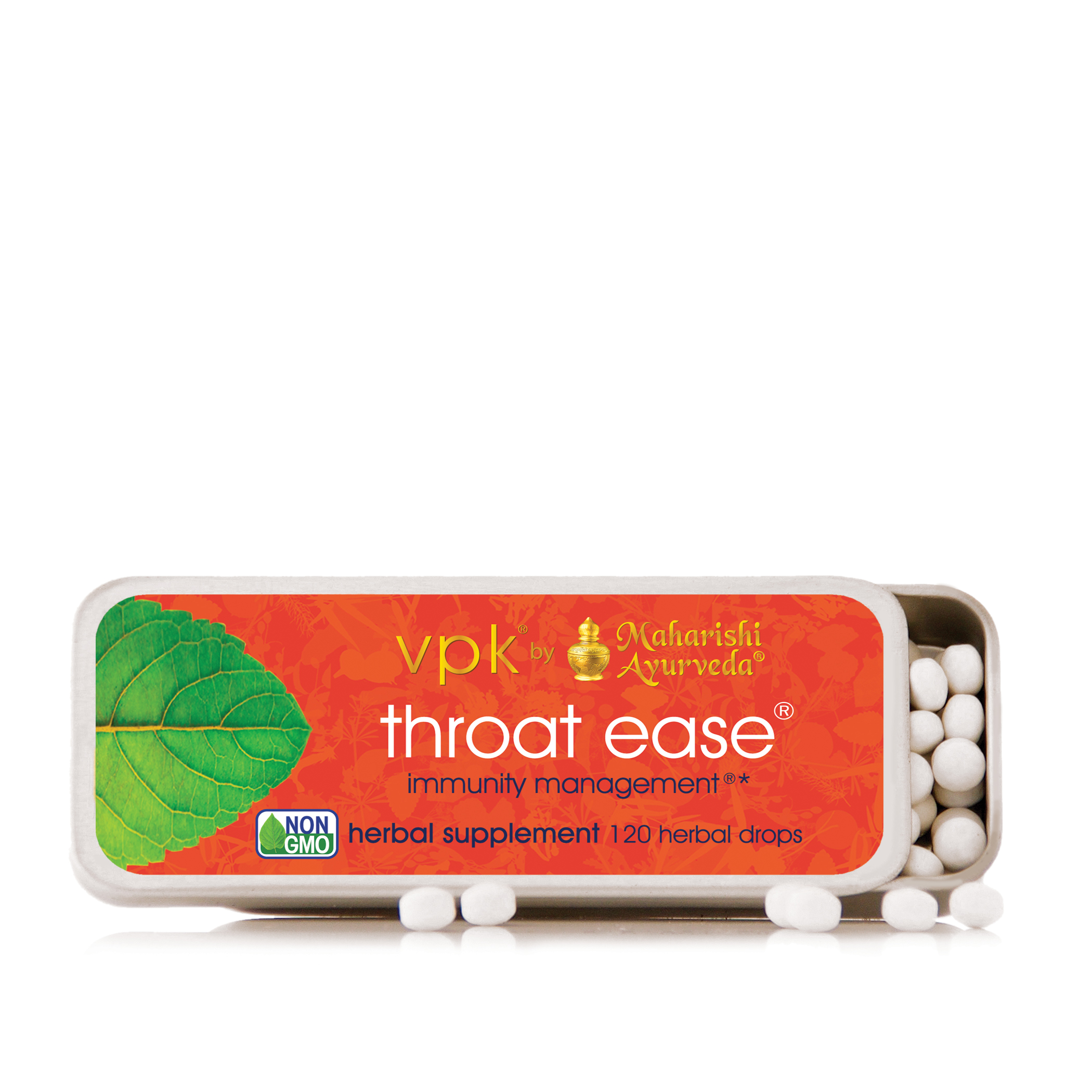 Throat Ease 120 Herbal Drops 85 mg ea. Helps Promote a