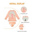 thumbnail image 7 of weVSwe Baby Girl Swimsuit UPF50+ Rash Guard Bating Suit 2-Pieces Long Sleeve Swimswear 0-6T, 7 of 7