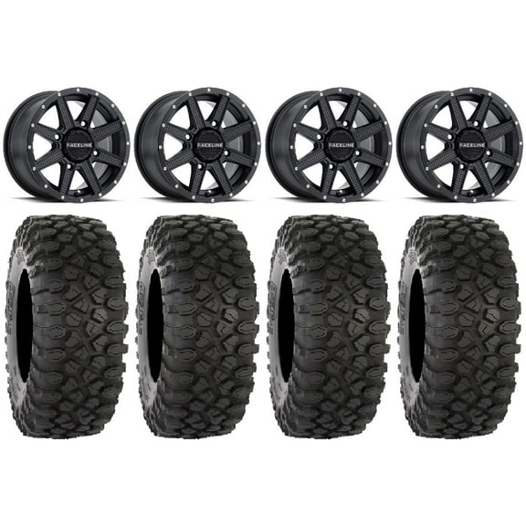 Raceline Hostage 14" Black Wheels 28" XC450 Tires Polaris RZR XP 1000 / PRO XP / Ranger XP 900/1000