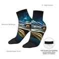 thumbnail image 6 of Pofeuu Starry Sky Colorful Crocodile Print 30cm Socks, Adult Running Hiking Socks for Youth and Adult, 6 of 7