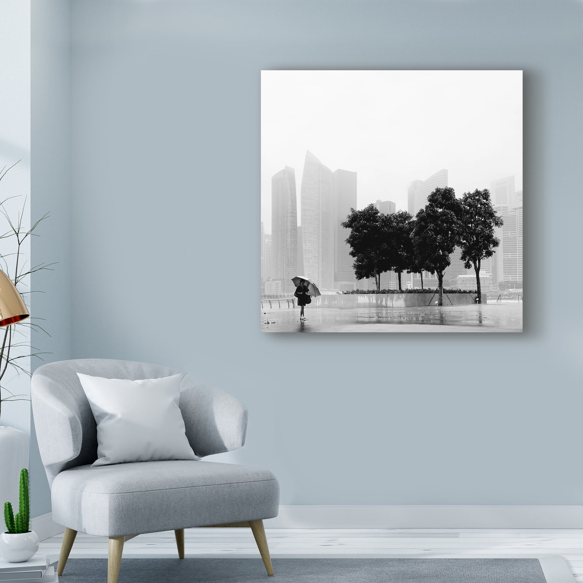 Trademark Fine Art 'Singapore Umbrella' Canvas Art by Nina Papiorek
