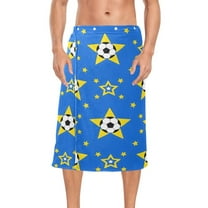 Mens Shower Wrap Adjustable Bath Wrap Towel Body Towels for Gym Shower Sauna Spa Soccer and Star 60x28