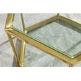 thumbnail image 7 of Modular Gold Stainless Steel Coffee Table Set – Interchangeable Hexagonal Glass End Tables for Living Room, Bedroom, or Lounge Spaces (Gold,6), 7 of 7