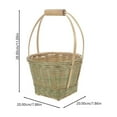 thumbnail image 2 of WHAMVOX  2 Pcs Farmhouse Fruit Basket Baskets Bamboo Picnic Shopping, 2 of 8