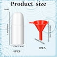 thumbnail image 2 of 6 Pcs 1.7oz /50ml Roll-on Bottles Empty Refillable Roller Roll On Bottles Containers with Caps Leak-Proof Deodorant Containers for DIY Deodorants Essential Oils Perfume Cosmetic with 2 funnels, 2 of 7