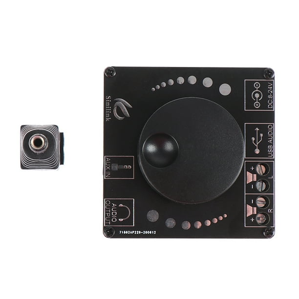 Methold Placa amplificadora Digital inalámbrica de 20W, Control por aplicación de teléfono, módulo compatible con Bluetooth, protección contra Electrónica