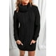 thumbnail image 1 of ABPHQTO Vestido de suéter de punto de ochos con cuello vuelto negro para mujer, 1 of 5