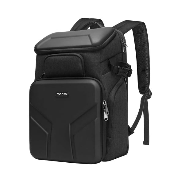MOSISO Sac à Dos pour Appareil Photo, Photographie DSLR/SLR/Mirrorless Étanche Sac pour Appareil Photo 17,3 Pouces avec Coque Rigide avant & Compartiment pour Ordinateur Portable & Support de Trépied & Protection contre la Pluie