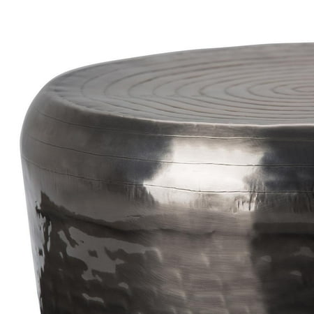 Simpli Home - Troy Metal Accent Table - Antique Silver