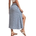 thumbnail image 2 of Sonducket Casual Long Split Swing Mujer Bohemian Estética Linda Playa Vacaciones Moda Verano Ropa Negro L Prendas para la parte inferior del cuerpo Azul claro S Sonducket AP010704-13, 2 of 6
