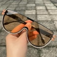 thumbnail image 6 of Oversized Sunglasses Women Men Luxury Big Frame Mask Glasses Goggle Flat Top Clear Eye Protection Glasses Shade UV400, 6 of 8