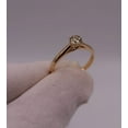 thumbnail image 3 of Sparkle Jewels Women's 14K Yellow Gold Finish Round Cubic Zirconia Solitaire Engagement Ring, 3 of 4
