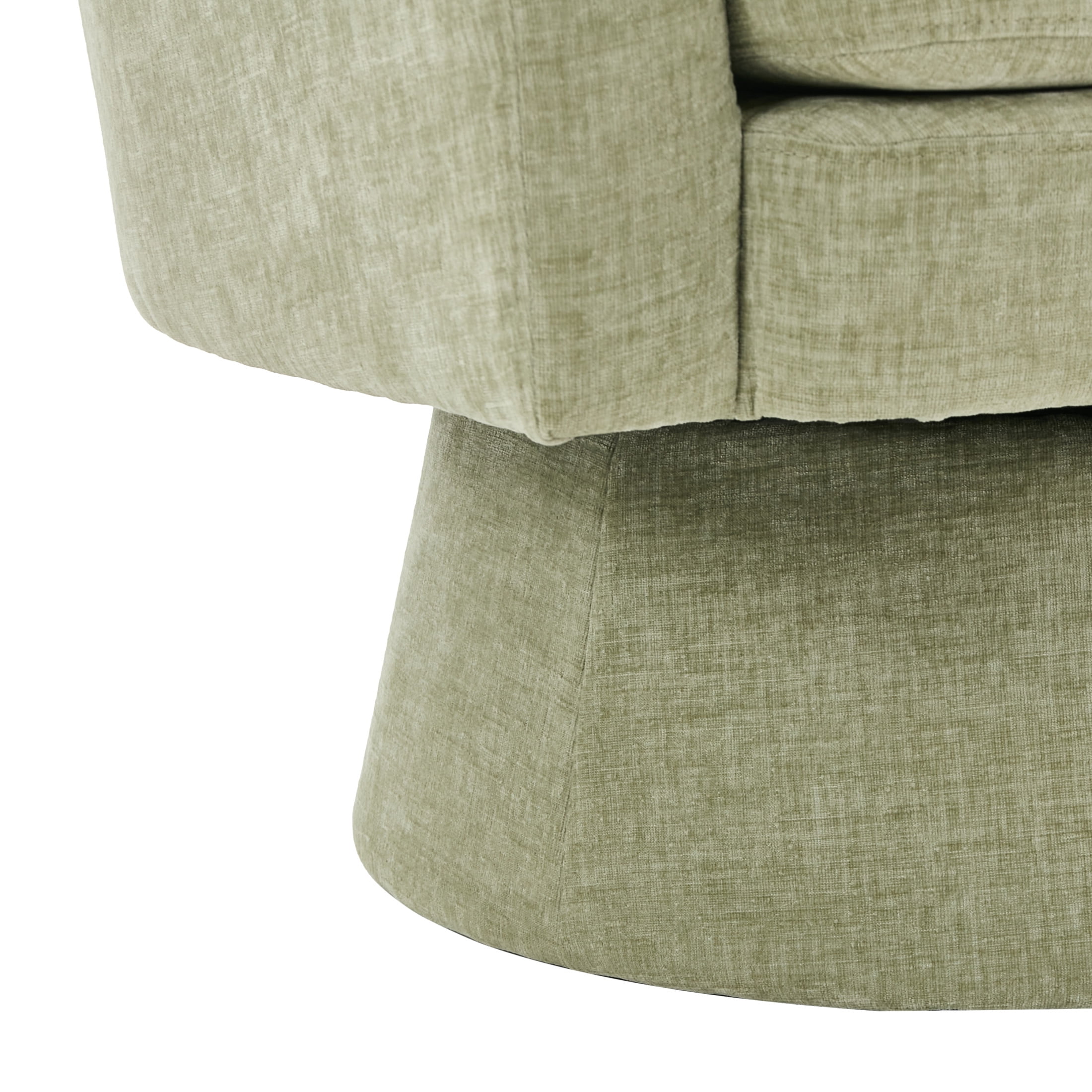 Christopher Knight Home Contemporary 360° Swivel Barrel Accent Chair, Green Chenille Upholstery and Cushion