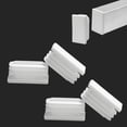 thumbnail image 1 of 4 Pack1-9/16 x13/16 Rectangular Tube End Cap Plastic Plugs, Rectangular Tubing Plug Inserts for Metal Tubing, Fences, Glide Protection from Chair Legs and Furniture, Durable Plastic Hole Plugs, White, 1 of 8